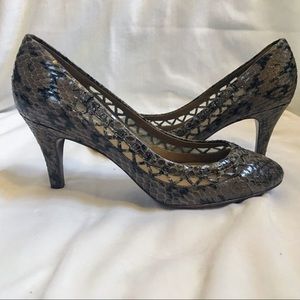 Elie Tarahi Snakeskin Heels